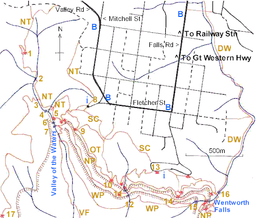 Wentworth Falls map